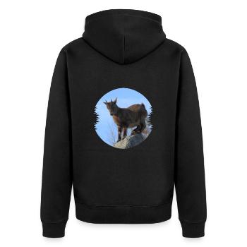 Les chèvres en haute montagne sont de bons grimpeurs - Veste à capuche bio Premium Unisexe - noir - Dos - Nico (187cm)