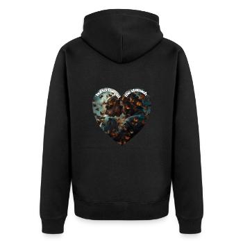Butterflies in the stomach is a figure of speech - Unisex Premium Organic Zip Hoodie - black - Back - Nico (187cm)
