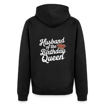 Ehemann Ehegatte Familie Hochzeit - Unisex Premium Bio Zip Hoodie - Schwarz - Hinten - Nico (187cm)