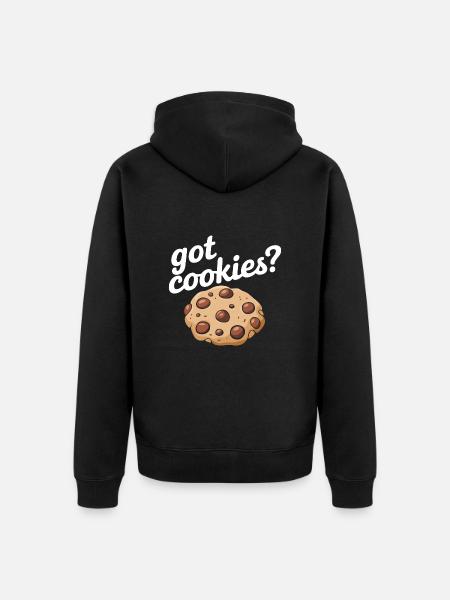 Cookies Cookie Biscuits Biscuits Chocolate - Unisex Premium Organic Zip Hoodie - black