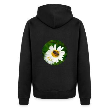 Ohne Insekten keinen Samen und keine Früchte - Unisex Premium Bio Zip Hoodie - Schwarz - Hinten - Nico (187cm)