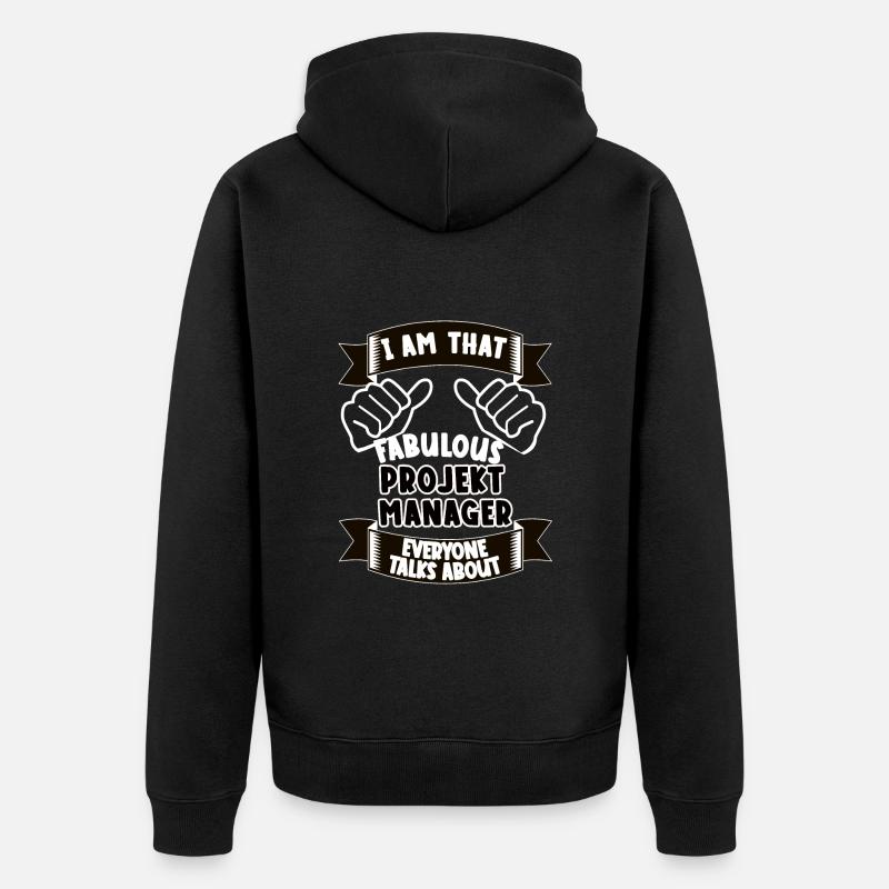 Projektmanager Lustiger Spruch Geschenk - Unisex Premium Bio Zip Hoodie - Schwarz