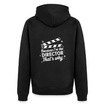 Filmemacher Filmregisseur Kameramann Film - Unisex Premium Bio Zip Hoodie - Schwarz - Hinten - Nico (187cm)