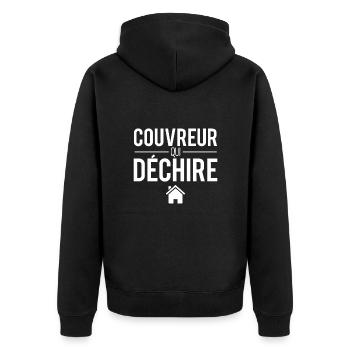 Couvreur qui déchire blague meilleur couvreur - Veste à capuche bio Premium Unisexe - noir - Dos - Nico (187cm)