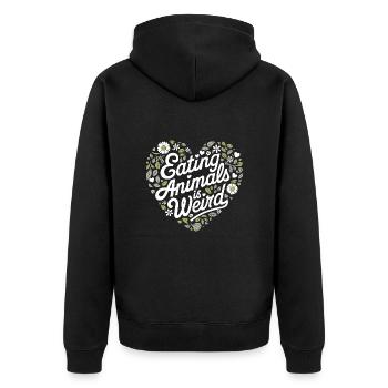 Végétarien Végétalien Végétarien Végétarien - Veste à capuche bio Premium Unisexe - noir - Dos - Nico (187cm)