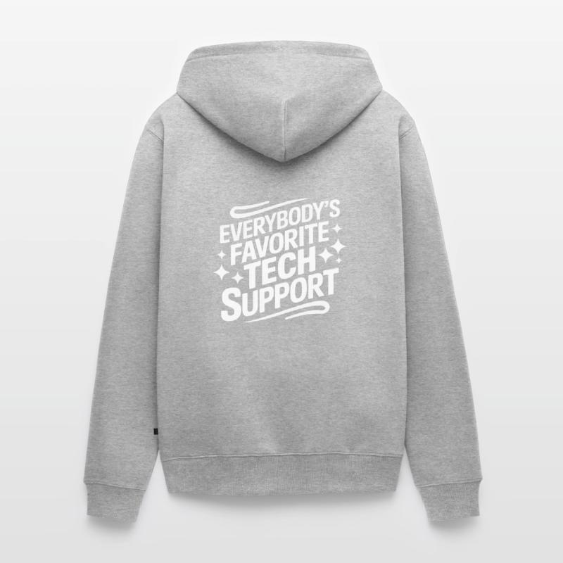 Technischer Support Computerfreak Nerd Unisex Premium Bio Zip Hoodie