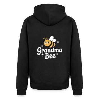 Honigbiene Imker Bienen Biene - Unisex Premium Bio Zip Hoodie - Schwarz - Hinten - Nico (187cm)