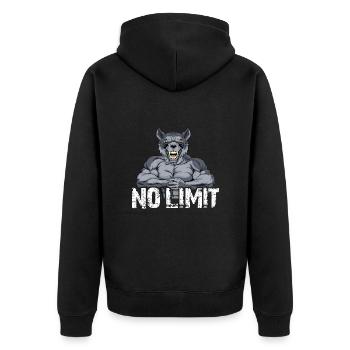 Musculation Musculation Renforcement musculaire Perte de graisse sans limite - Veste à capuche bio Premium Unisexe - noir - Dos - Nico (187cm)