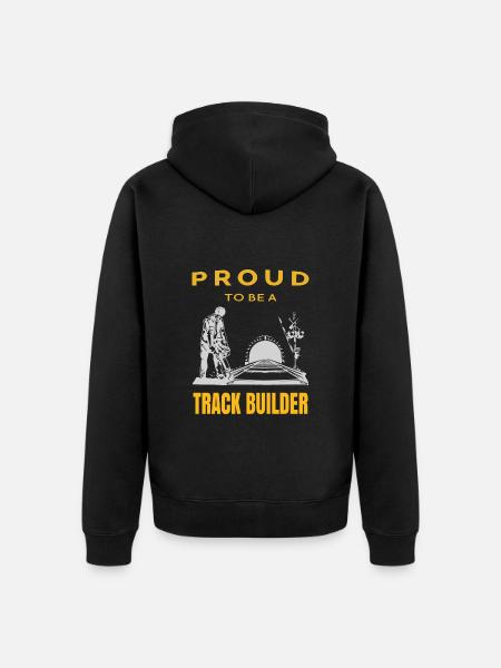 Proud Track Builder - Unisex Premium Organic Zip Hoodie - black