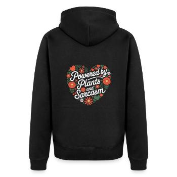 Végétarien Végétalien Végétarien Végétarien - Veste à capuche bio Premium Unisexe - noir - Dos - Nico (187cm)