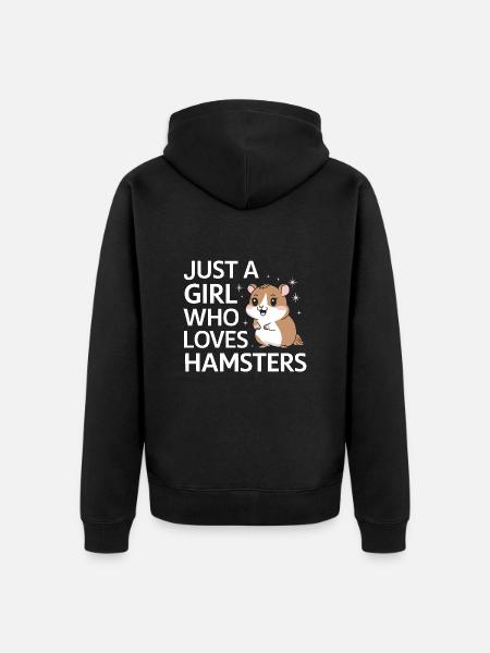 Hamster - Unisex Premium Organic Zip Hoodie - black