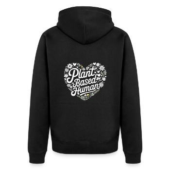 Végétarien Végétalien Végétarien Végétarien - Veste à capuche bio Premium Unisexe - noir - Dos - Nico (187cm)