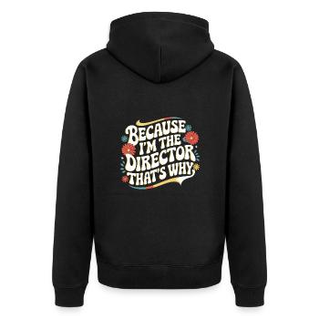 Filmemacher Filmregisseur Kameramann Film - Unisex Premium Bio Zip Hoodie - Schwarz - Hinten - Nico (187cm)