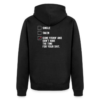 Pêche! Pêche! drôle! Pêche! drôle - Veste à capuche bio Premium Unisexe - noir - Dos - Nico (187cm)