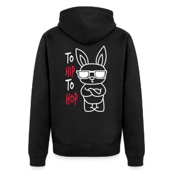 Hip Hop Pour Pâques - Veste à capuche bio Premium Unisexe - noir - Dos - Nico (187cm)