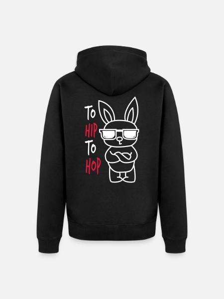 To Hip To Hop Easter - Unisex Premium Organic Zip Hoodie - black