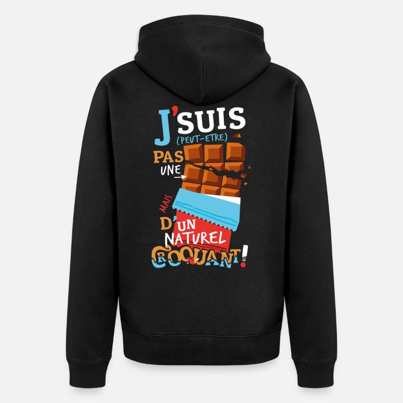 Tablettes de Chocolat - Veste à capuche bio Premium Unisexe - noir