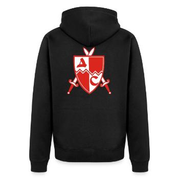 delije sever 1 - Veste à capuche bio Premium Unisexe - noir - Dos - Nico (187cm)