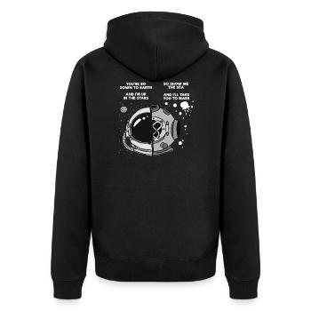 Fun T-Shirts T-Shirts Diving Spaceman - Veste à capuche bio Premium Unisexe - noir - Dos - Nico (187cm)