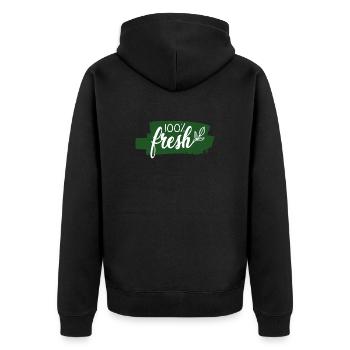 Idée de cadeau de végétarien végétarien - Veste à capuche bio Premium Unisexe - noir - Dos - Nico (187cm)