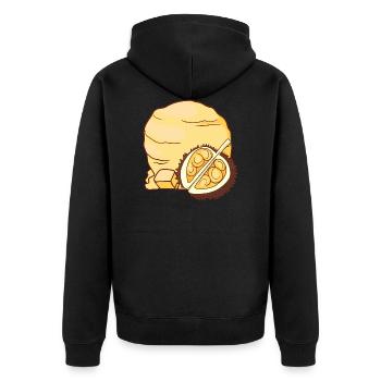 Crème glacée Durian crème glacée crème glacée crème glacée crème glacée - Veste à capuche bio Premium Unisexe - noir - Dos - Nico (187cm)