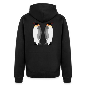 Les manchots empereurs - Veste à capuche bio Premium Unisexe - noir - Dos - Nico (187cm)