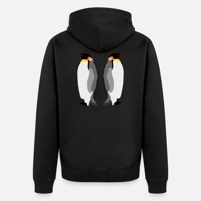 Les manchots empereurs - Veste à capuche bio Premium Unisexe - noir