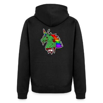 Licorne Zombie - Veste à capuche bio Premium Unisexe - noir - Dos - Nico (187cm)