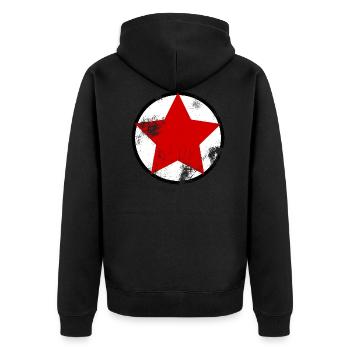 Etoile rouge - Veste à capuche bio Premium Unisexe - noir - Dos - Nico (187cm)