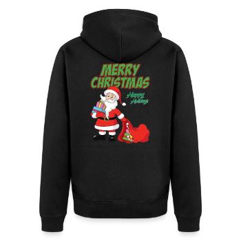 Drôle de motif de Noël - Veste à capuche bio Premium Unisexe - noir - Dos - Nico (187cm)