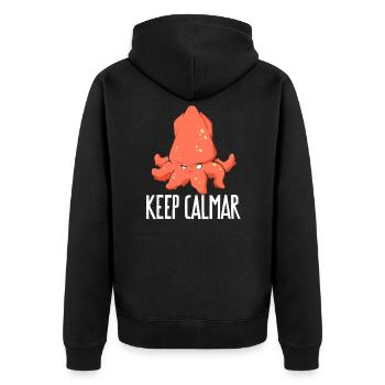 keep calmar - Veste à capuche bio Premium Unisexe - noir - Dos - Nico (187cm)