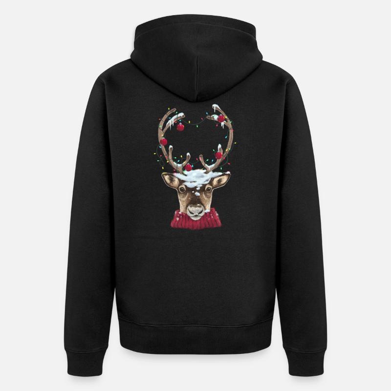 Temps de noel - Veste à capuche bio Premium Unisexe - noir
