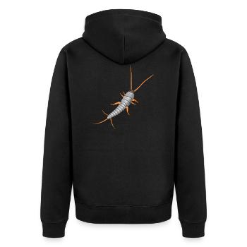 Poissons argentés, Lepisma saccharina, silverfish - Veste à capuche bio Premium Unisexe - noir - Dos - Nico (187cm)