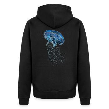La méduse - Veste à capuche bio Premium Unisexe - noir - Dos - Nico (187cm)