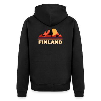Finlande - Veste à capuche bio Premium Unisexe - noir - Dos - Nico (187cm)