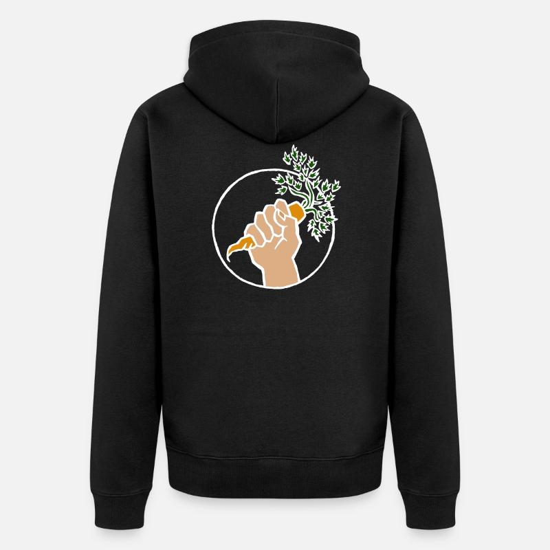 Végétalien, végétalien, - Veste à capuche bio Premium Unisexe - noir
