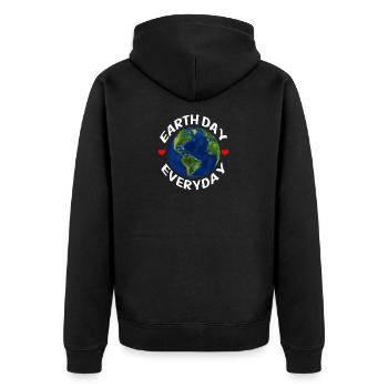 Protection de l'environnement Protection du climat Changement climatique Jour de la Terre - Veste à capuche bio Premium Unisexe - noir - Dos - Nico (187cm)