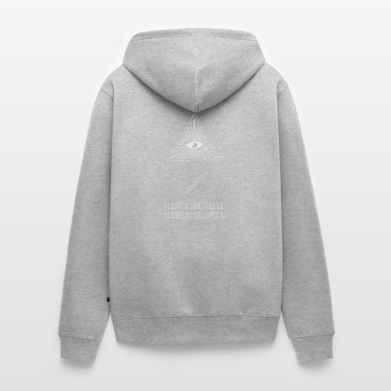 Eye write code computer programmer hipster geek Unisex Premium Organic Zip Hoodie