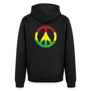 Peace Reggae Rastafari Ska cadeau - Veste à capuche bio Premium Unisexe - noir - Dos - Nico (187cm)