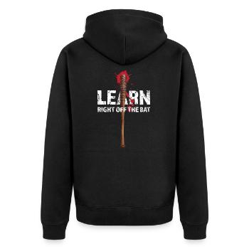 Zombies - Unisex Premium Organic Zip Hoodie - black - Back - Nico (187cm)