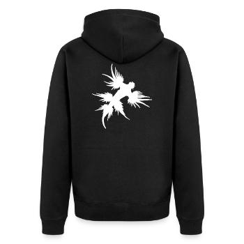 Glaucus Atlanticus Blaue Ozeanschnecke Nudibranch - Unisex Premium Bio Zip Hoodie - Schwarz - Hinten - Nico (187cm)