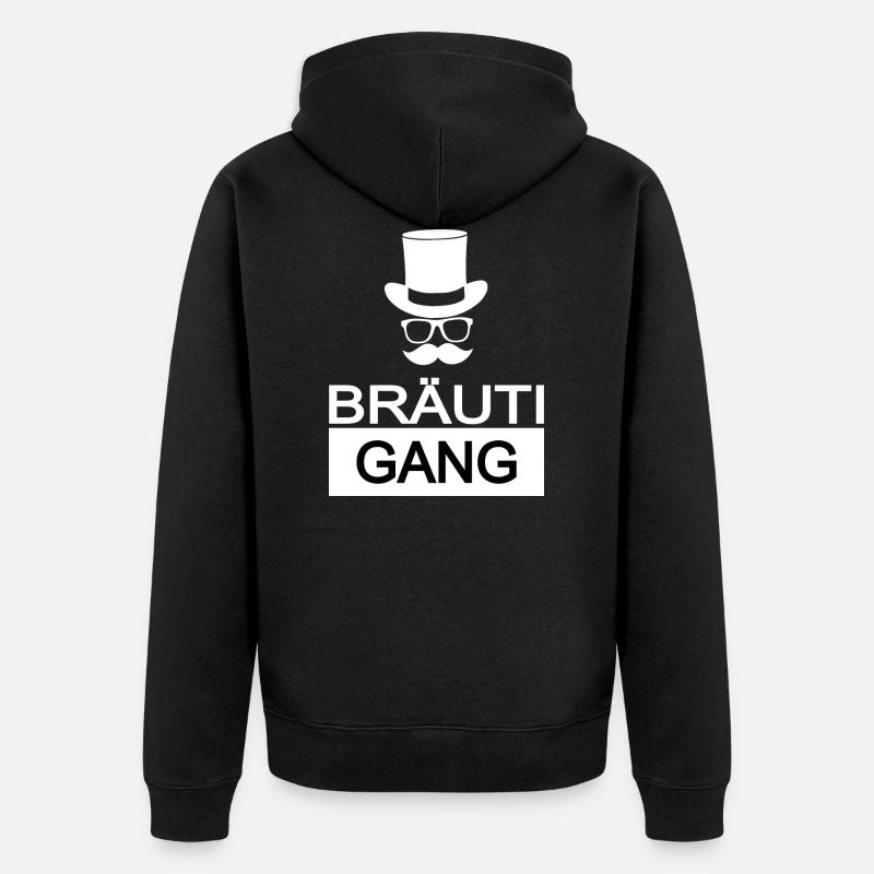 Junggesellenabschied - Unisex Premium Bio Zip Hoodie - Schwarz
