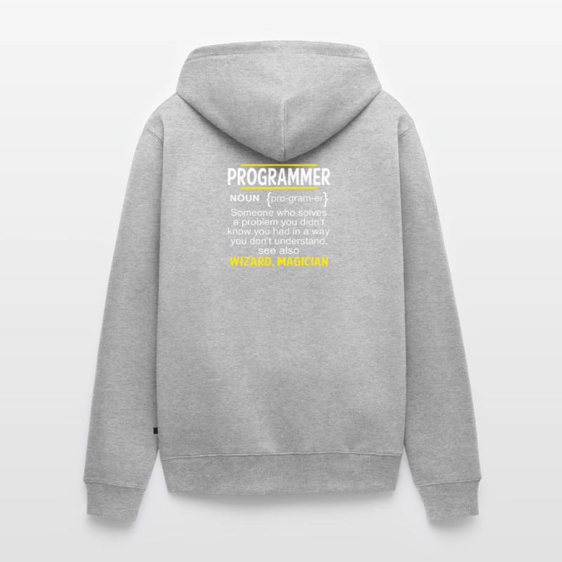Programmierer Lustig Informatiker Coder Geschenk Unisex Premium Bio Zip Hoodie