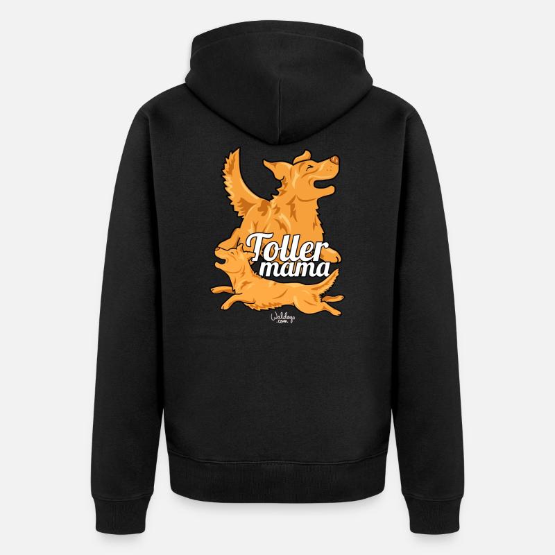 mama00012 - Unisex Premium Bio Zip Hoodie - Schwarz