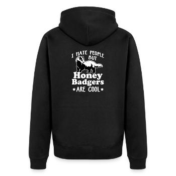 Honey Badger Feisty Marten Ratel Cadeau du voleur - Veste à capuche bio Premium Unisexe - noir - Dos - Nico (187cm)