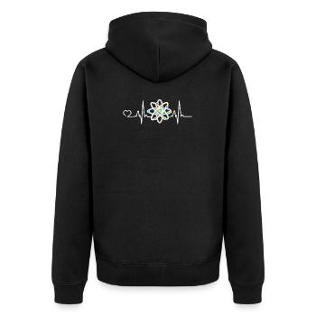 Un chimiste offre un laboratoire de chimie du cœur - Veste à capuche bio Premium Unisexe - noir - Dos - Nico (187cm)