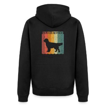 Rétro Golden Retriever chiens propriétaires de chiens cadeau - Veste à capuche bio Premium Unisexe - noir - Dos - Nico (187cm)