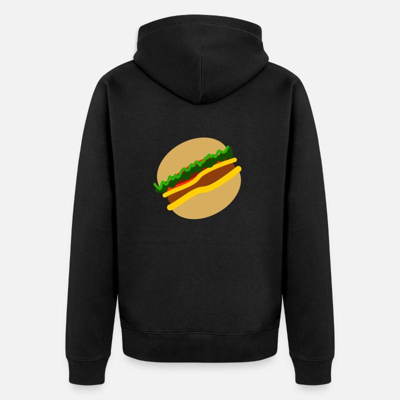 Symbole Burger - Veste à capuche bio Premium Unisexe - noir