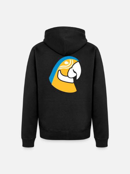 parrot - Unisex Premium Organic Zip Hoodie - black