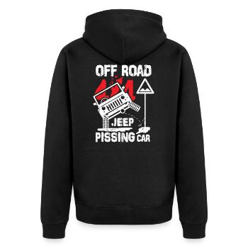Jeep Hors-piste Pissing - Veste à capuche bio Premium Unisexe - noir - Dos - Nico (187cm)